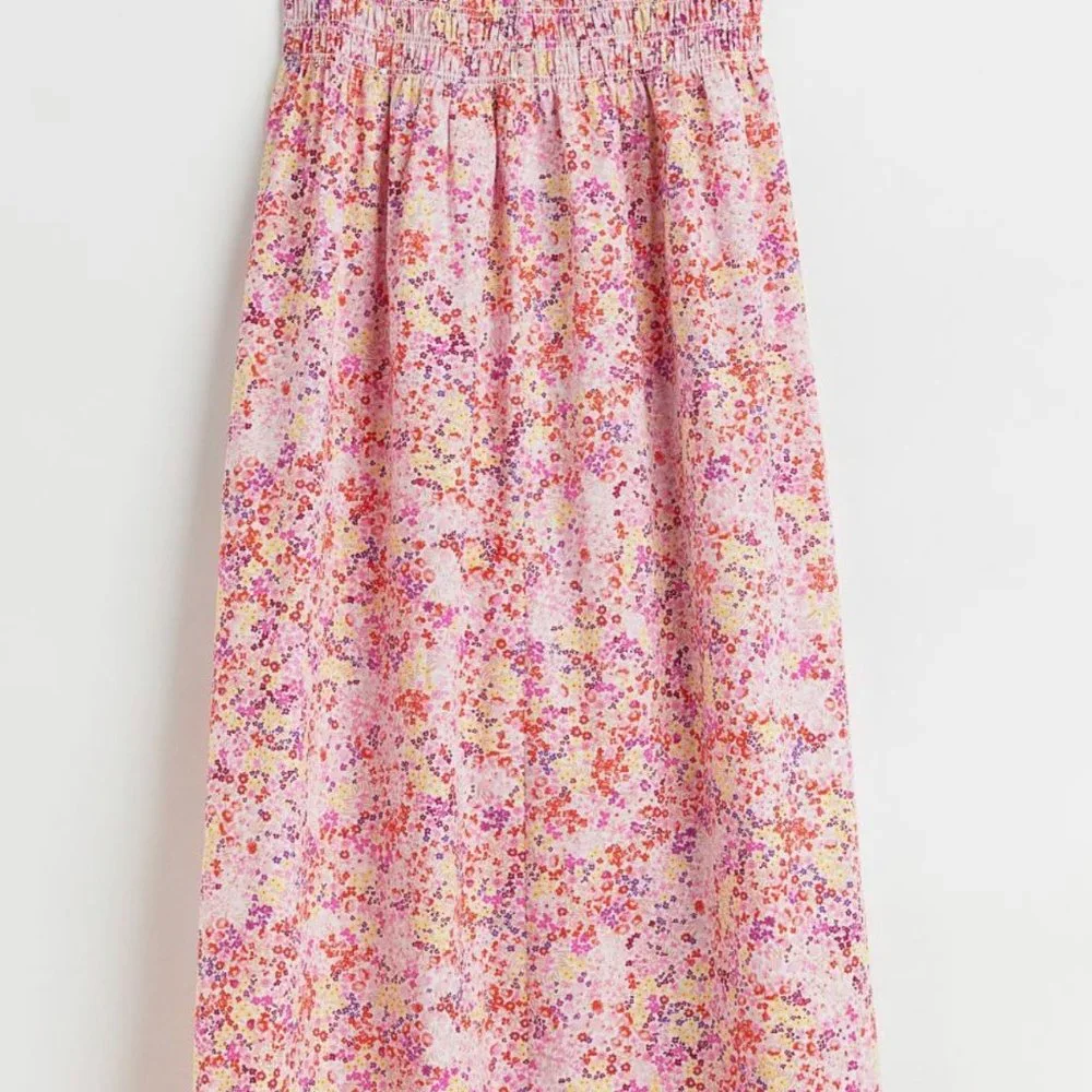 COPY - H&M Smocked Cotton Midi Dress Size S NWT - Picture 2 of 2
